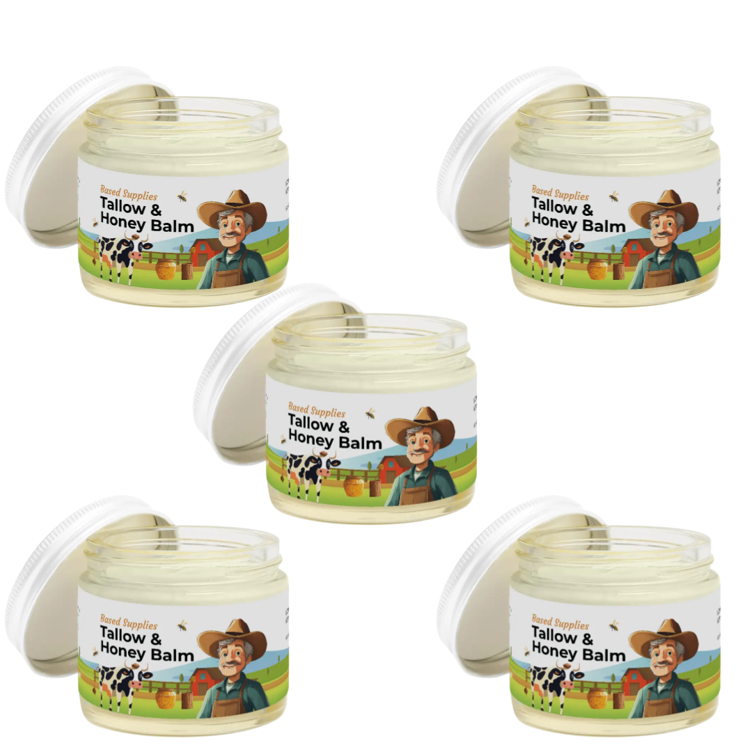Based Supplies Tallow & Honey Balm | The All-in-One Solution for Healthy, Radiant Skin