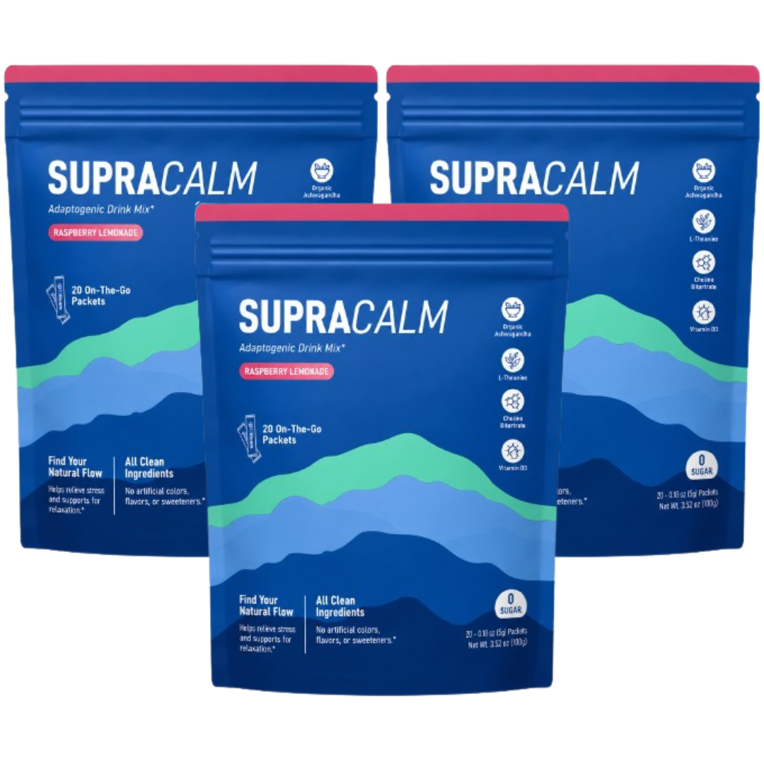 SupraCALM™ Adaptogenic Drink Mix — Raspberry Lemonade (20 Packets)