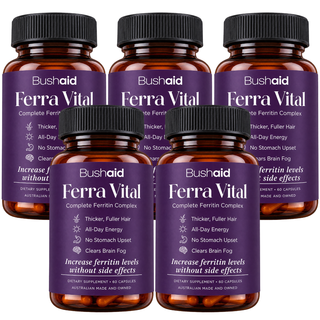 Ferra Vital™ Complete Ferritin Complex — Slow-Release Iron + B6, B12, Folate & Vitamin C
