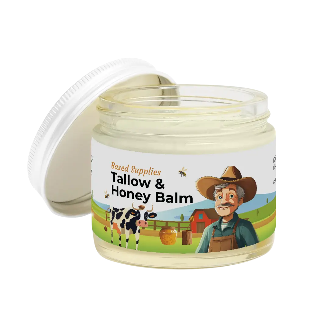 Based Supplies Tallow & Honey Balm | The All-in-One Solution for Healthy, Radiant Skin