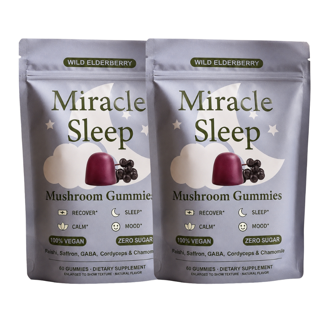 Miracle Sleep™ — Mushroom Gummies with Reishi & Saffron (60 Gummies)